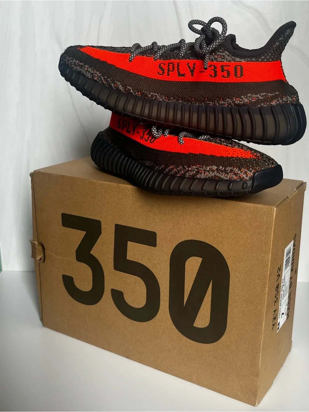 adidas Yeezy Boost 350 V2 – Black & Orange Primeknit - Picture 2 of 6